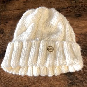 Michael Kors Cable Knit Teddy Fleece Winter Beanie Hat